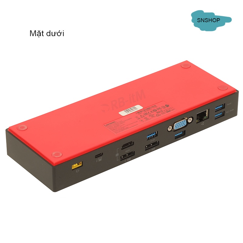 Dock Thinkpad 40AC USB-C Thunderbolt 3 - Bộ chuyển đổi cổng kết nối, xuất màn hình 4K cho laptop - SNSHOP