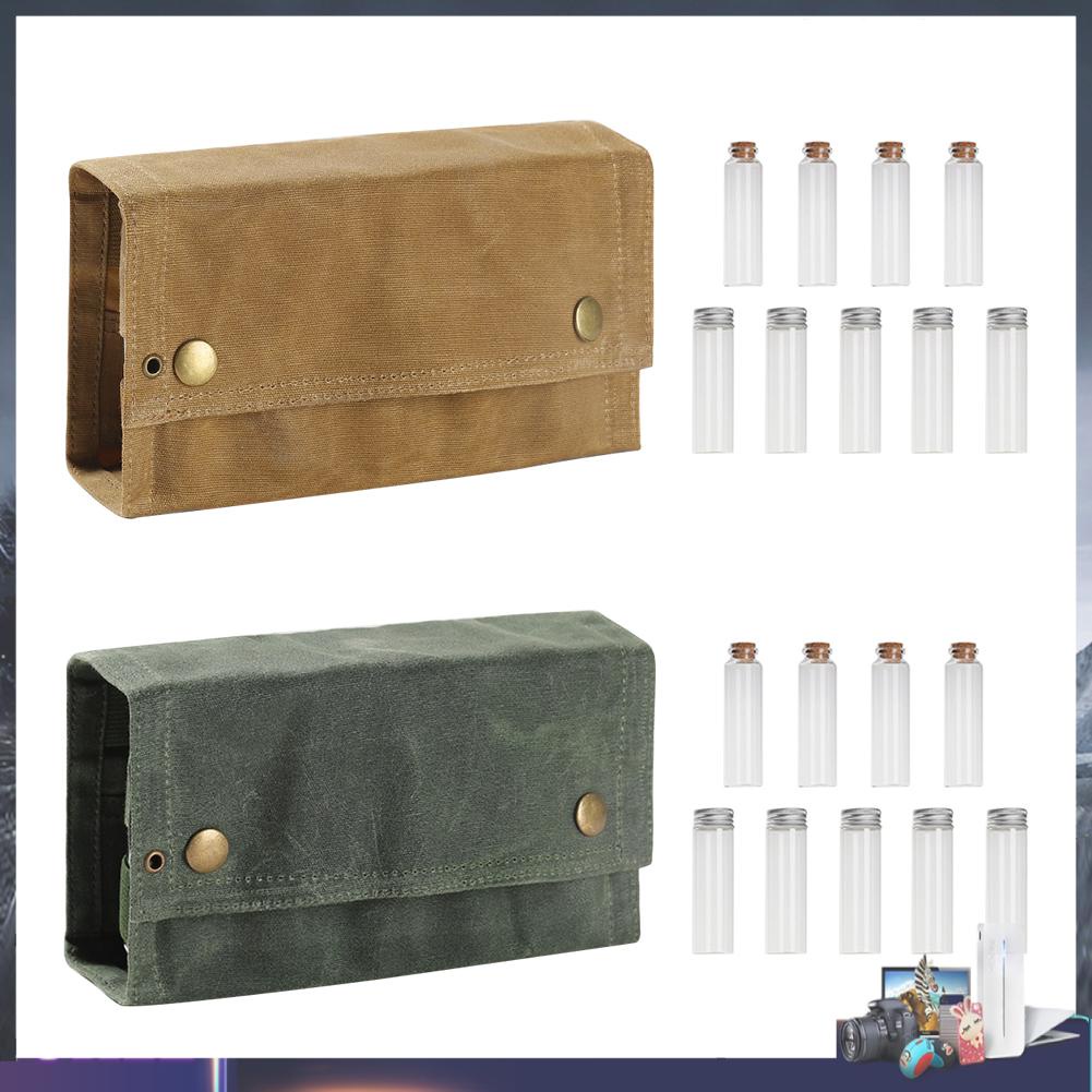 Bộ 9 Lọ Thủy Tinh Đựng Gia Vị Nhỏ Gọn Cho Cắm Trại