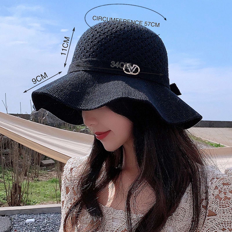 Nón Cối Rộng Vành Thời Trang Đi Biển Cho Nữ