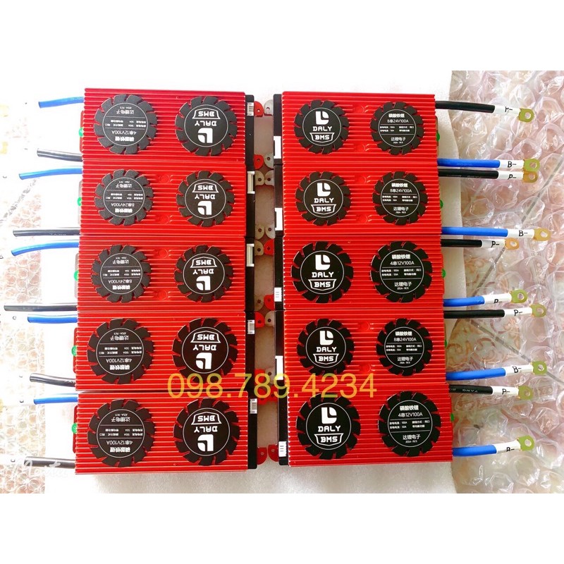 BMS 4s 8s 16s 24s 100A 12/24v/72V mạch bảo vệ pin LiFePO4 3.2V (Chính hãng DALY ...