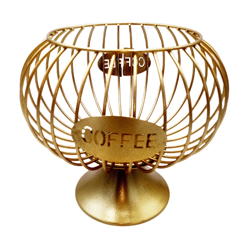 Giỏ Sắt Đựng Cà Phê / Kem Màu Đen Tiện Dụng