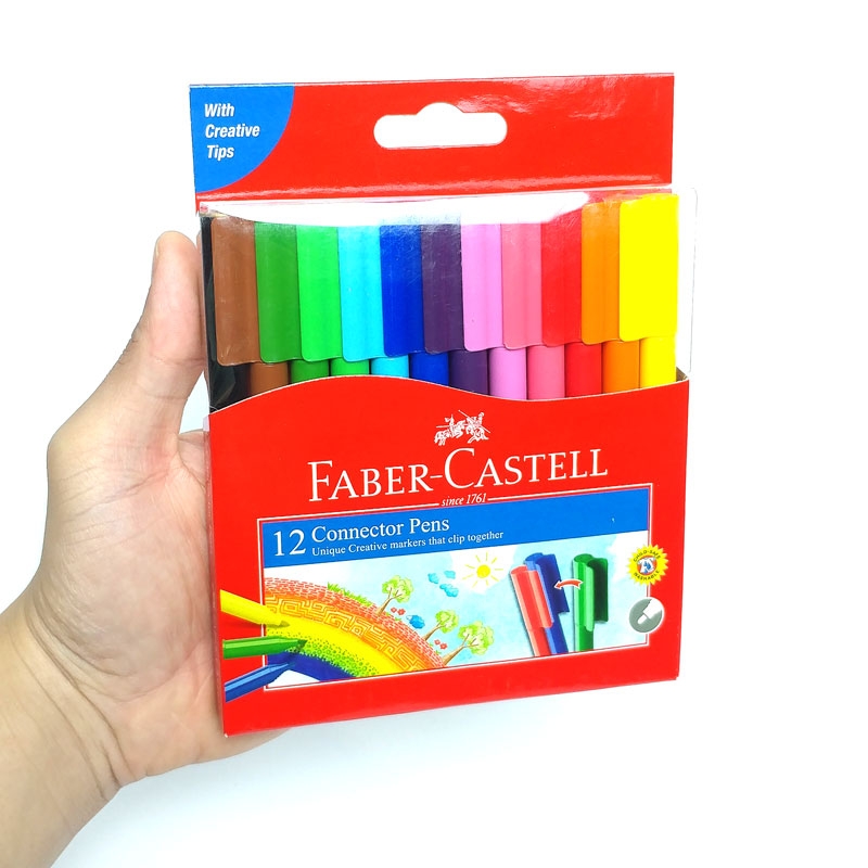 Hộp 12 Bút Lông Màu Connector - Faber-Castell 155570