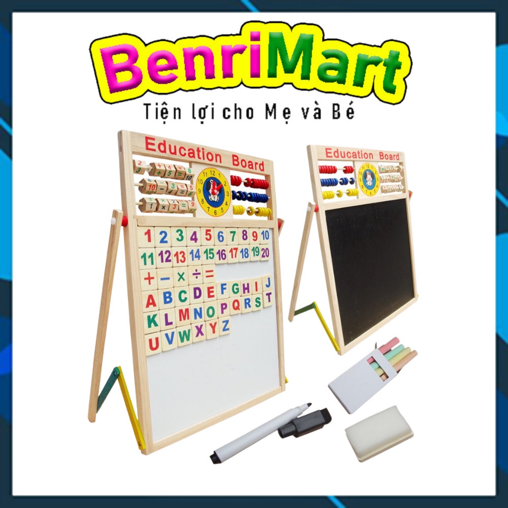Bảng Từ Tính 2 Mặt Benrikids Cho Bé Học Tập Bảng Gỗ Giáo Dục 2 Mặt Education Board Kèm Bộ Chữ Số Và Chữ Cái Nam Châm