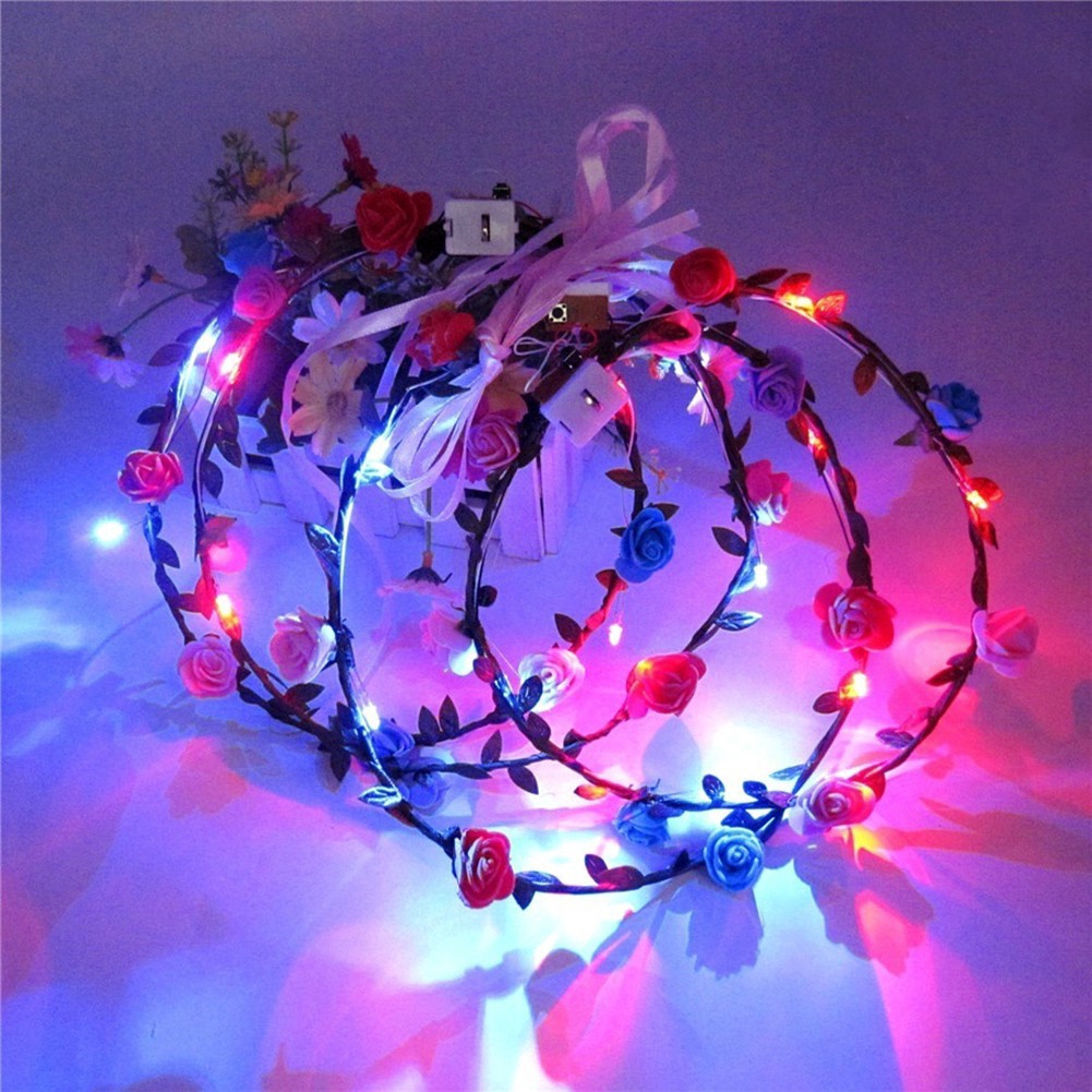 Vòng hoa trang trí có đèn LED cho lễ hội/tiệc cưới