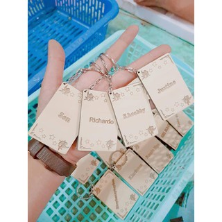 Combo móc khóa gỗ cute