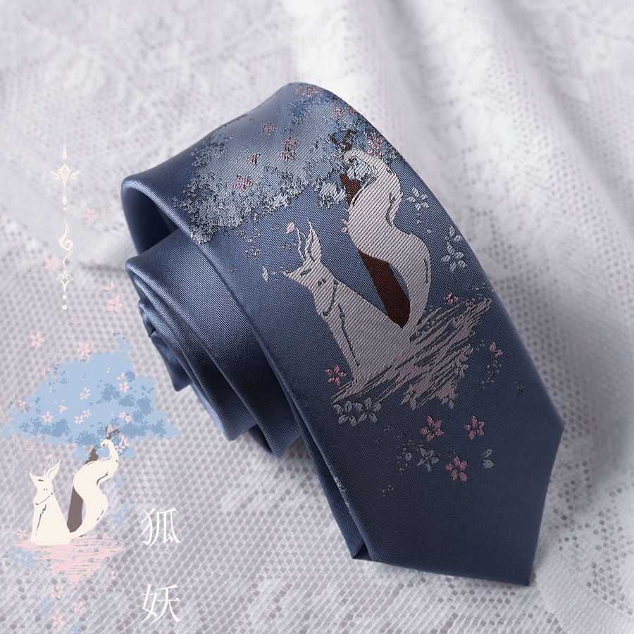 Cà Vạt Đồng Phục jk Bằng Da Họa Tiết Bướm Chim Màu Mù Tạt Thời Trang Nam _ Unisex