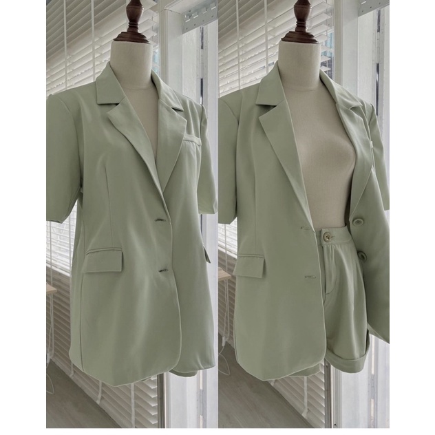 Set blazer cộc 2 túi giả freesize 4 màu xinh | BigBuy360 - bigbuy360.vn