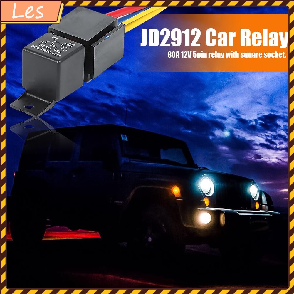 Rơ le tự động 5 dây JD2912 12V DC 80A cho xe hơi