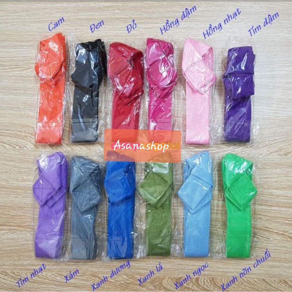Dây Đeo Thảm Yoga Cao Cấp, Dài 1m6, Sợi Bông Pha Lanh, Bền, Đẹp, Tiện Lợi, Có Thể Dùng Làm Dây Tập Yoga