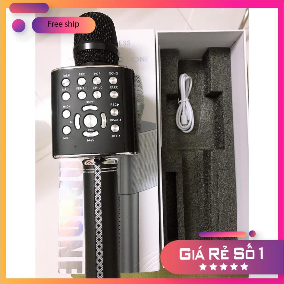 Mic karaoke YS96 kèm loa Bluetooth bass trầm ấm Hỗ trợ ghi âm bảo