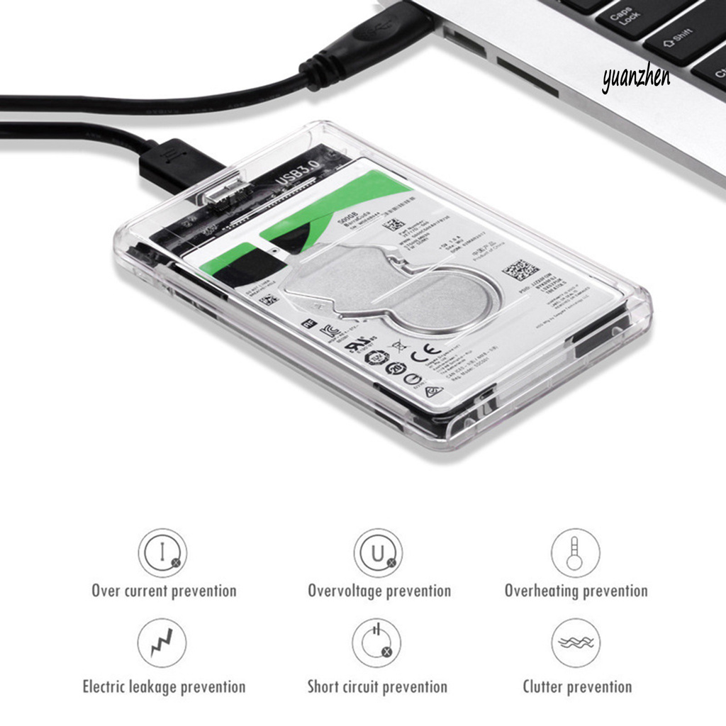 Hộp Đựng Ổ Cứng Trong Suốt 2.5 Inch Usb3.0 Sata Sang Micro B Hdd / Ssd Cho Máy Tính | BigBuy360 - bigbuy360.vn