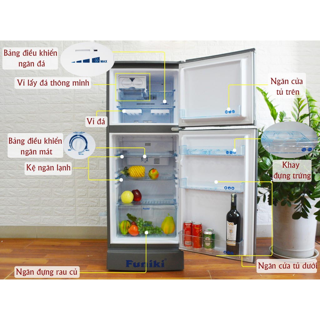 [FREESHIP HN] Tủ lạnh Funiki Hòa Phát FR 126ISU 125 lít - Hàng chính hãng (Bảo hành 30 tháng)