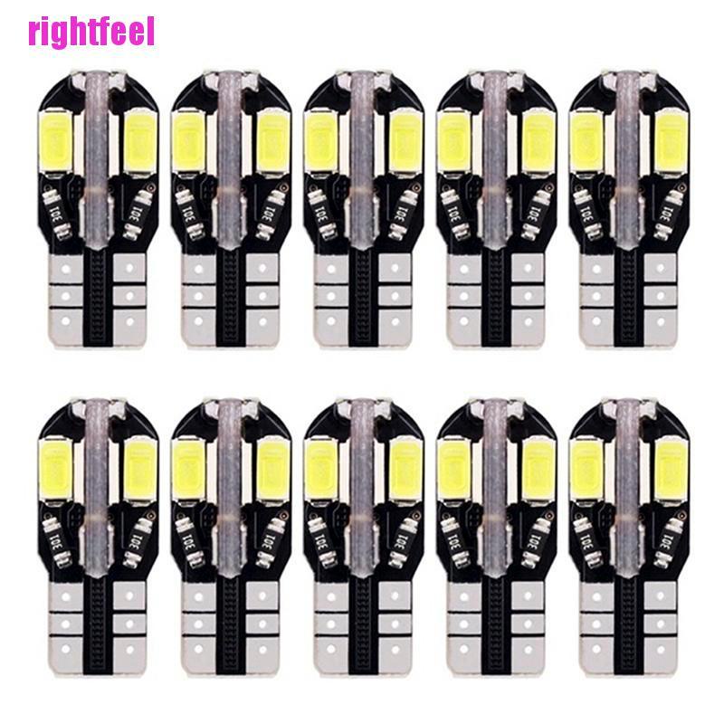 Bộ 10 Đèn Led Smd T10 194 168 W5W 5730 8 Led Smd Ánh Sáng Trắng