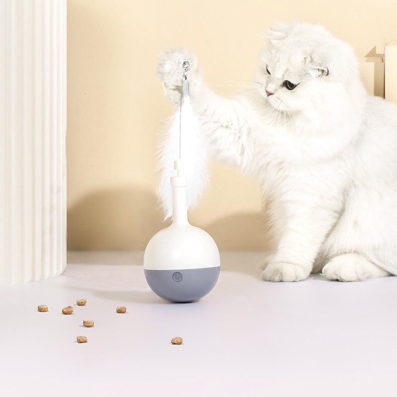 Đồ chơi cần câu mèo Top Cat tự động xoay & nhả thức ăn Pakeway chạy pin