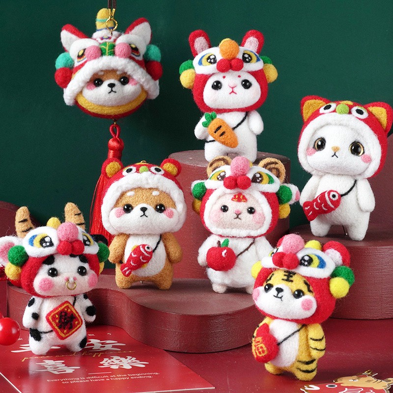 Len Chọc Handmade, Bộ Kit Len Chọc 12 Con Giáp May Mắn