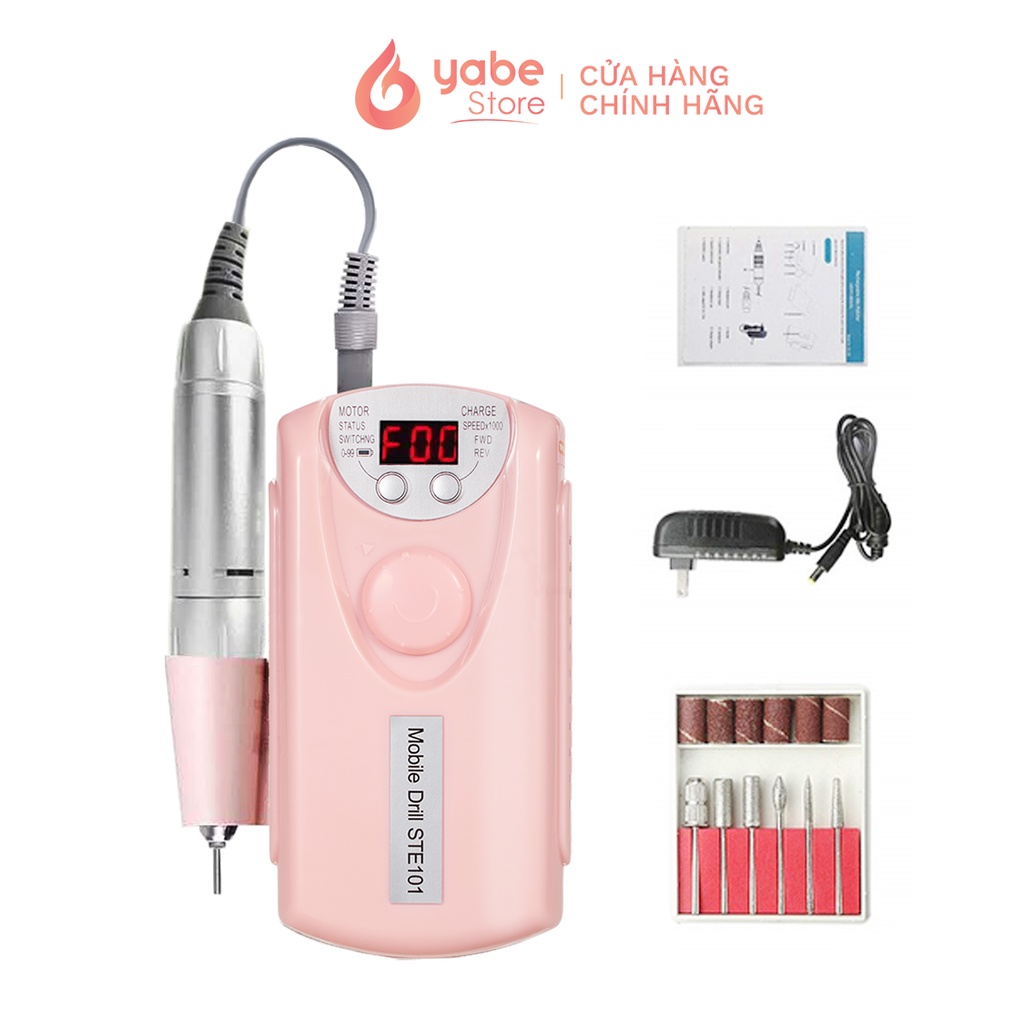 Máy Mài Móng Tích Điện Cầm Tay STE101 YABE Chính hãng Chuyên Dụng Trong Nghành Làm Nail YB001
