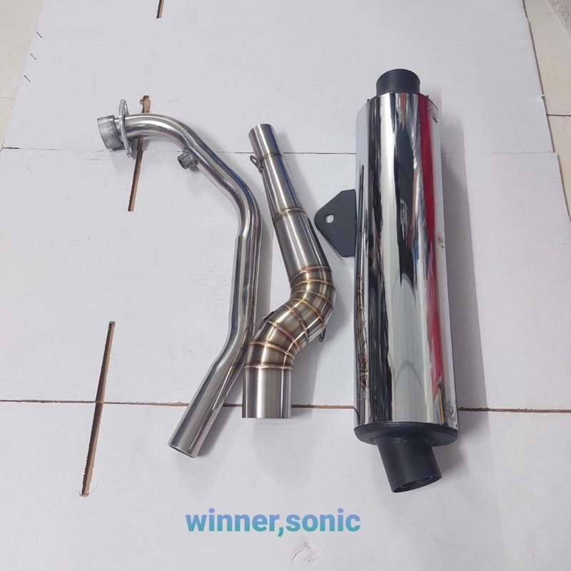 PÔ CBR REDLEO KÈM CỔ INOX 2 KHÚC GẮN Winner - Satria - Ex150 - Sonic - Raider -Ex155