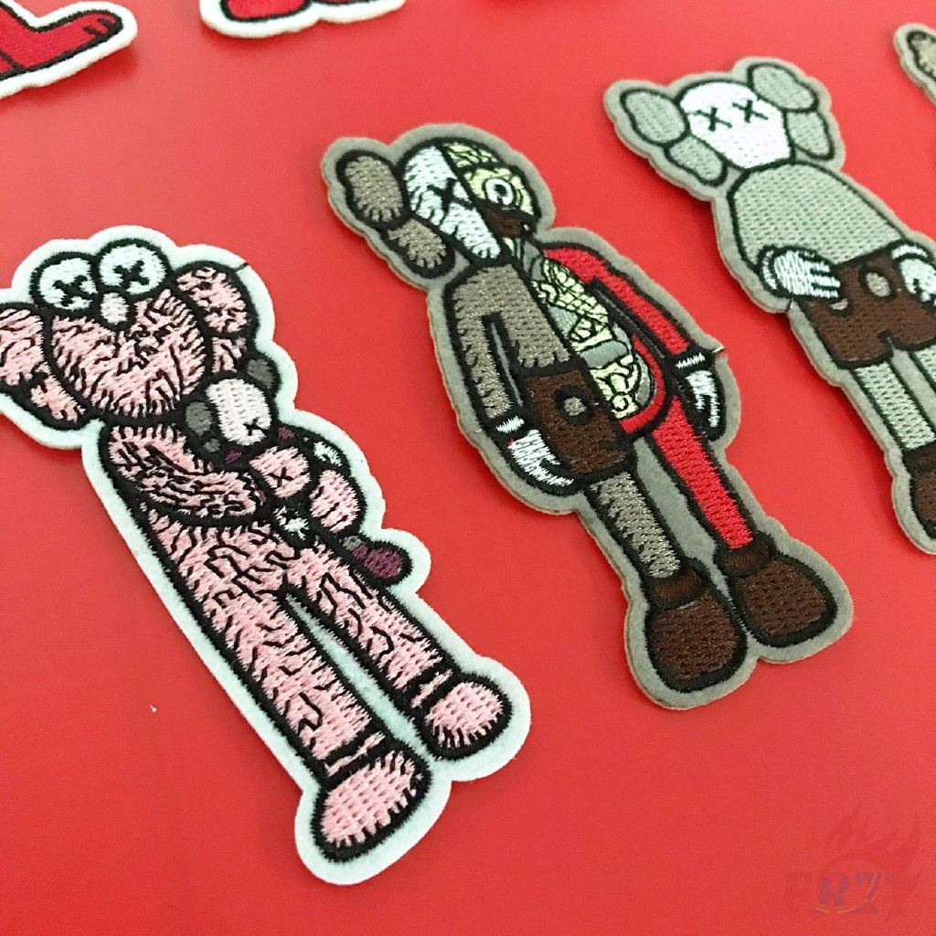 ☸ Fashion Brand Logo 2.9.3 - KAWS Patch ☸ 1Pc Sesame Street Diy Sew on Iron on Badges Patches