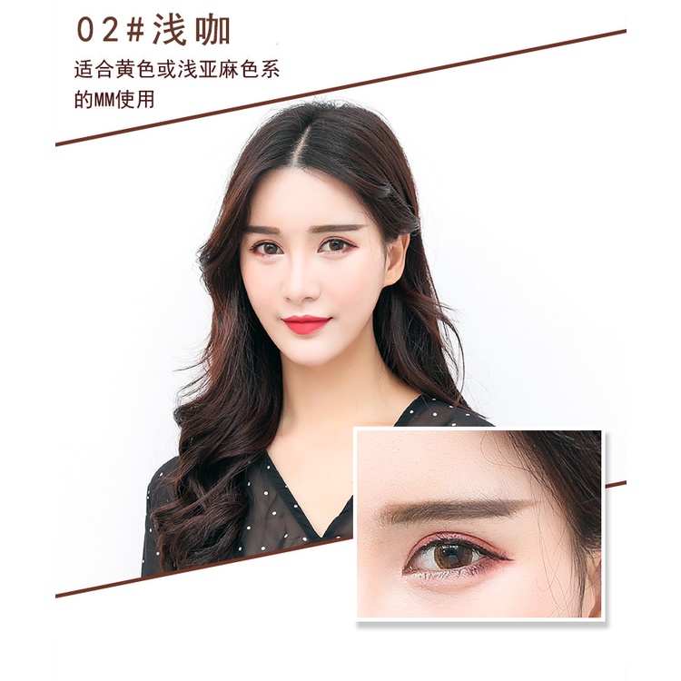 Bút kẻ lông mày MISHITI 5 màu sắc tùy chọn thiết kế hai đầu chống thấm nước lâu trôi 30g