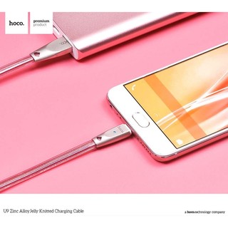 Cáp lightning - Micro usb Hoco U9 dài 1.2m có đèn led thông báo