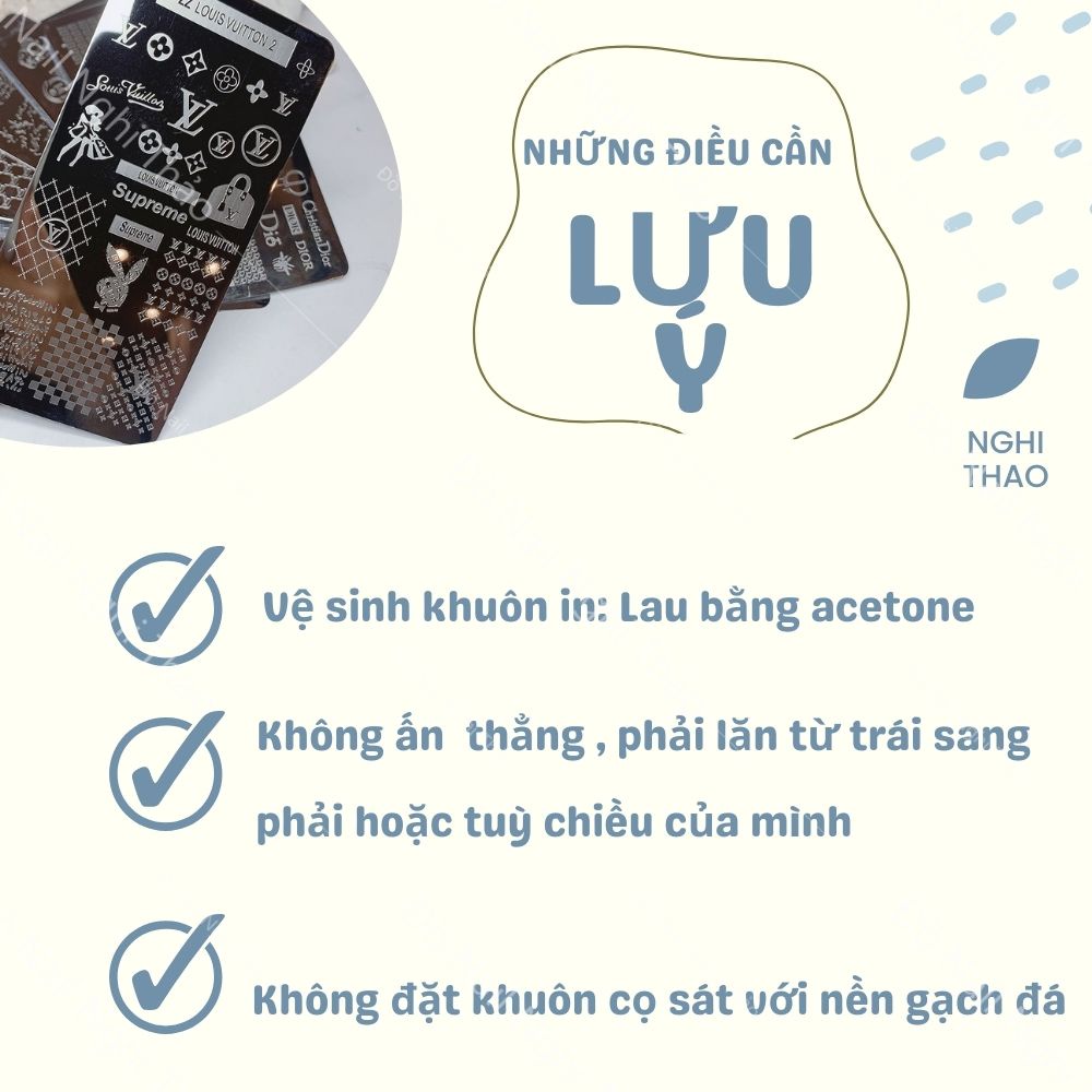 Khuôn in nail , in móng họa tiết thương hiệu