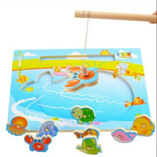 Bộ đồ chơi gỗ nam châm câu cá cho bé