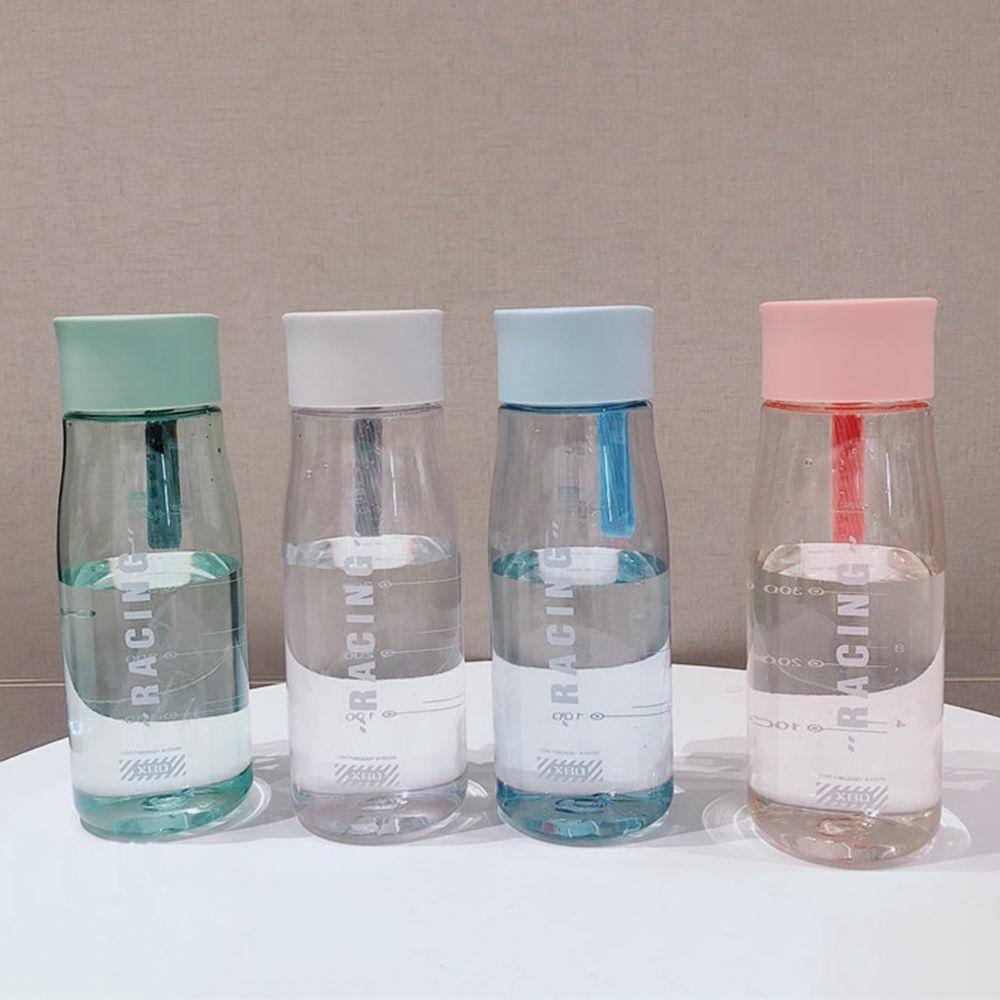 ♫Daphne♫ Bình Nước Trong Suốt 650ml Bằng Nhựa Chống Rò Rỉ Tiện Dụng Mang Theo Du Lịch