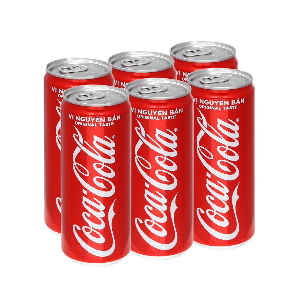 Lốc 6 Lon Nước ngọt Coca Cola 330ml