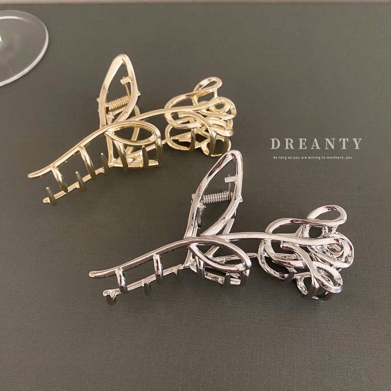 Kẹp Tóc Kim Loại Hình Hoa Hồng Rỗng Độc Đáo Thời Trang Hàn Quốc Cho Nữ