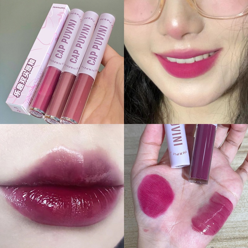 Son Môi Dạng Lỏng Cappuvini 2 Trong 1 Dưỡng Ẩm Lâu Trôi Không Phai Màu