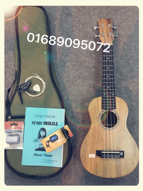 Đàn Ukulele Concert gỗ gụ ( kèm full phụ kiện )