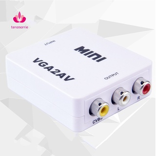 Đầu chuyển đổi từ 1080P Mini VGA sang RCA/AV/CVSB + kết nối âm thanh Cho HDTV/máy tính
