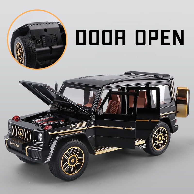 Mô Hình Xe Hơi Mercedes Benz G63 Bằng Hợp Kim Tỉ Lệ 1: 24 Có Đèn Và Âm Thanh Độc Đáo
