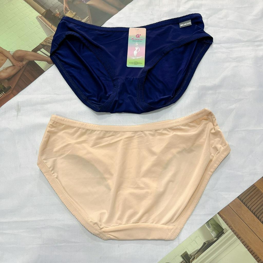 Quần lót nữ thun lạnh trơn cạp thấp lưng chất liệu mềm mịn thoáng mát size 40kg-55kg
