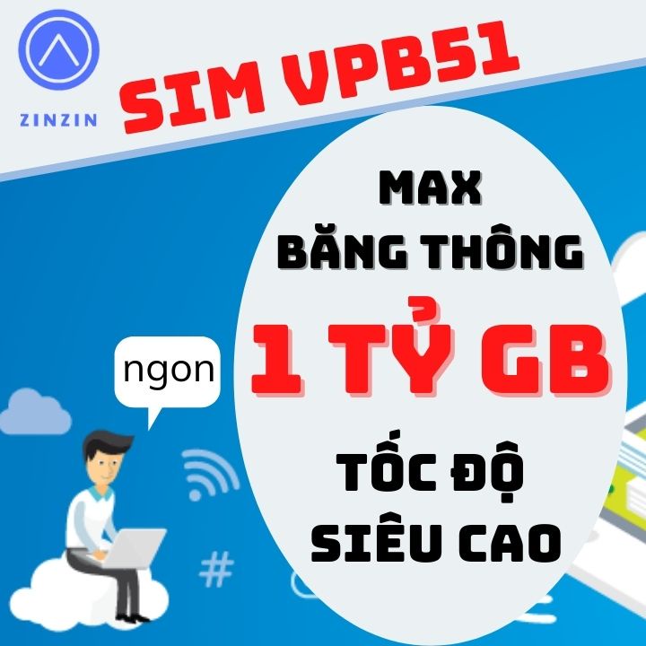 Sim 4G Mobifone VPB51 Max Băng Thông Đăng Ký Chính Chủ Dùng Toàn Quốc.