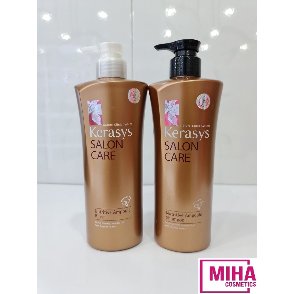 Dầu Gội Hoặc Dầu Xả Phục Hồi Tóc Hư Tổn Kerasys Salon Care 600g Hàn Quốc