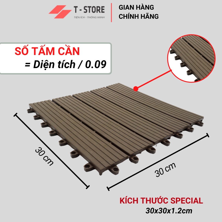 Tấm Nhựa Lót Sàn Ban Công T-Special kích thước 30x30 cm