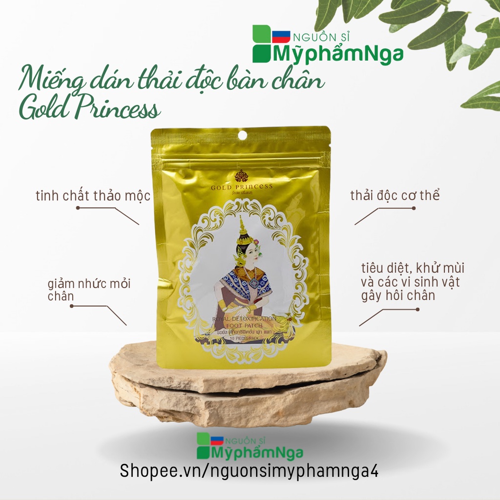 Miếng dán thải độc bàn chân Gold Princess Thái Lan