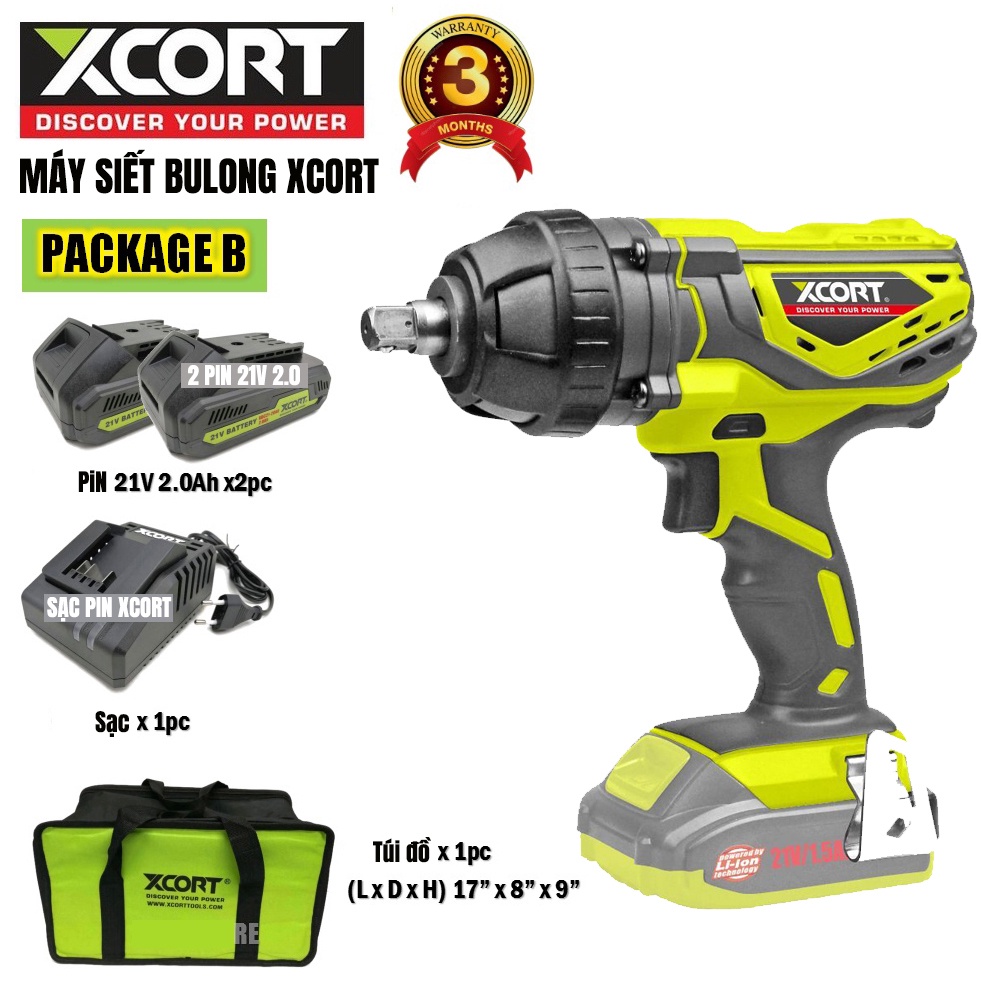 Máy Siết Bu Lông Dùng Pin 20V Max Xcort 300N.m XCORT XDC21-310D Bảo Hành 18 Tháng