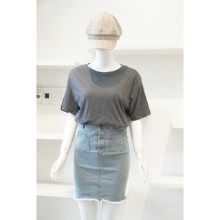 Áo thun cotton Xám sao 150
