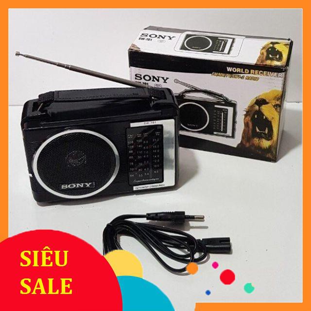 Đài sony Radio FM, AM ,SW 701 nghe radio chuyên dụng có anten có rắc cắm trực tiếp - DungTheThao