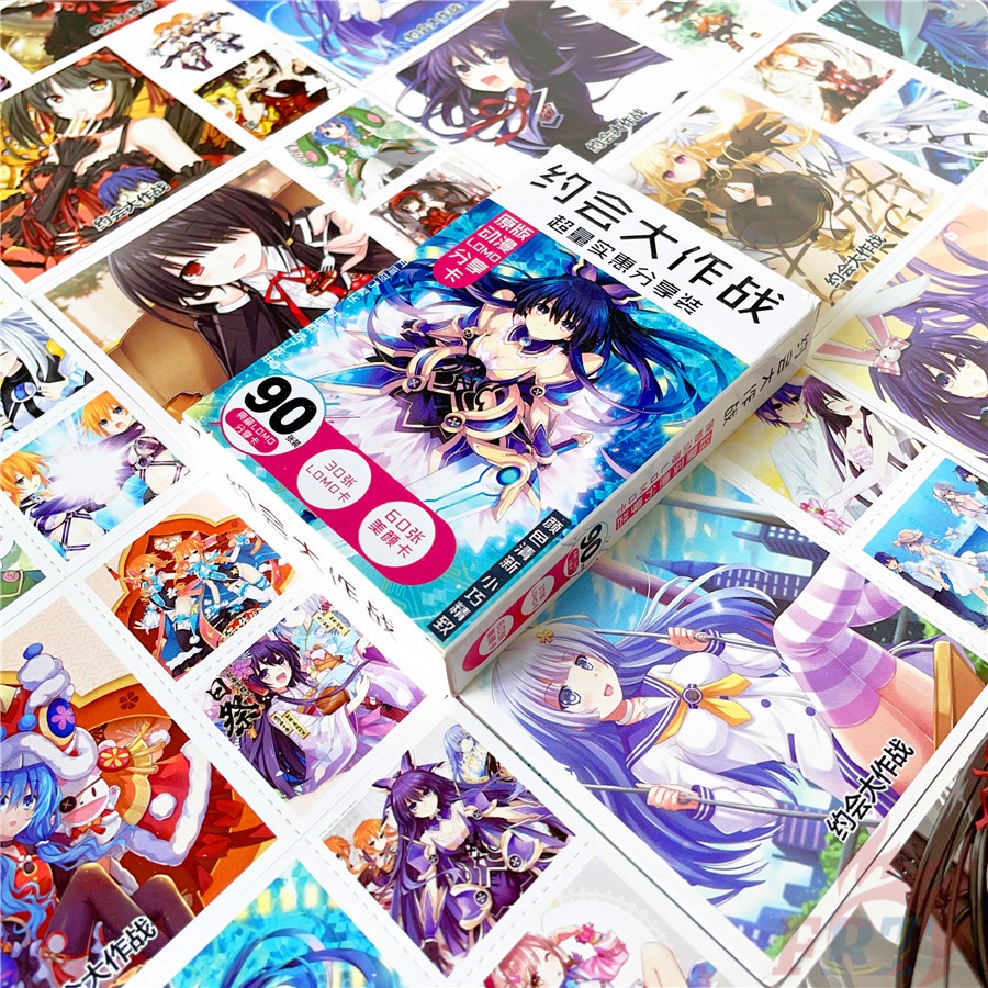 ❤ Set 90 Tấm Ảnh Lomo Mini Nhân Vật Anime Xinh Xắn ❤ Set 30 Tấm Bưu Thiếp Mini 6.2×6.2cm + 60 Tấm Lomo 3×3.1cm