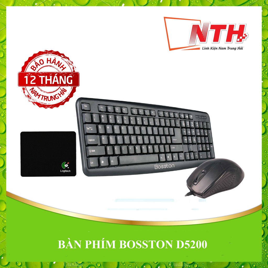 COMBO PHÍM CHUỘT BOSSTON D5200 + LÓT