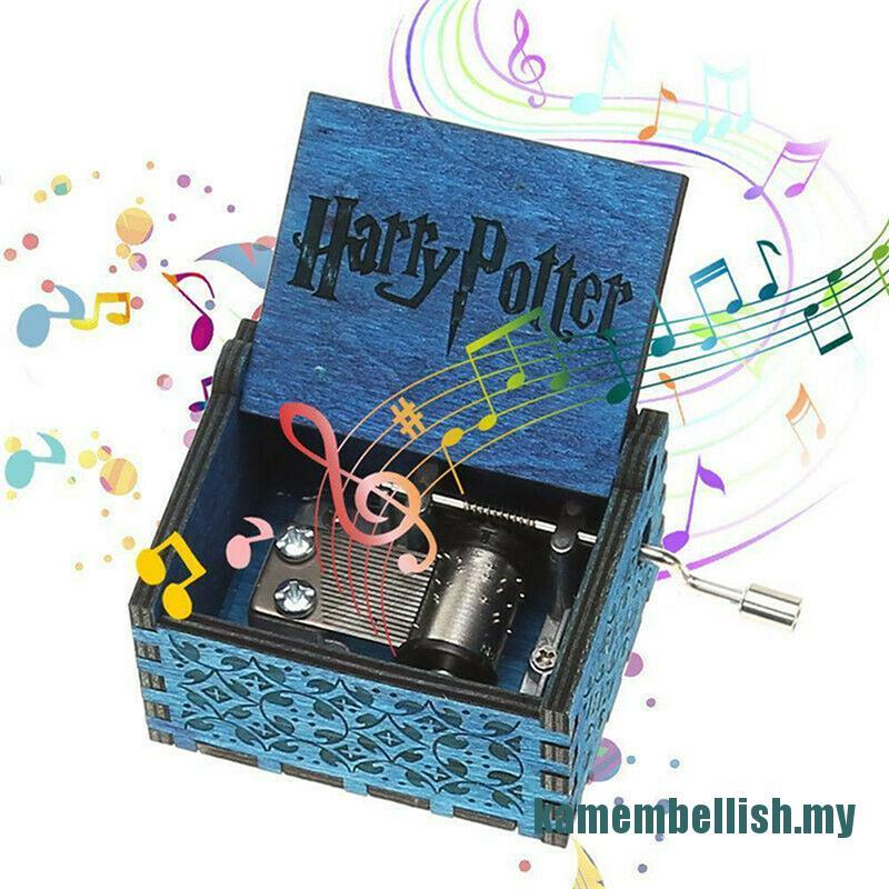 Hộp Nhạc Bằng Gỗ Hình Đồng Hồ Harry Potter
