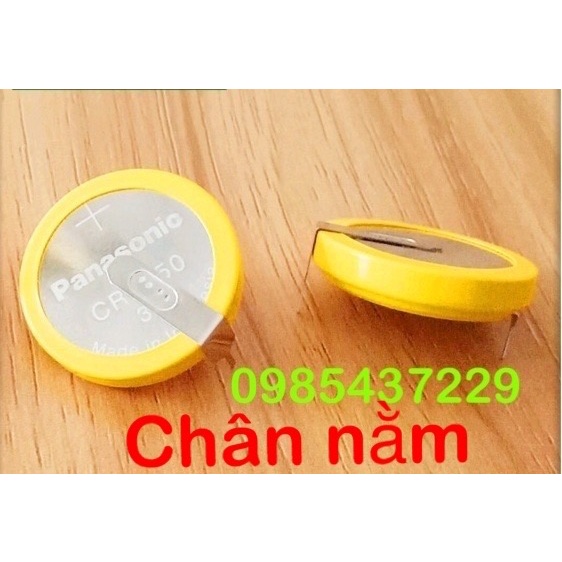 Pin nồi cơm Nhật Pana CR2450 3V hàn chân nằm Hoặc chân đứng