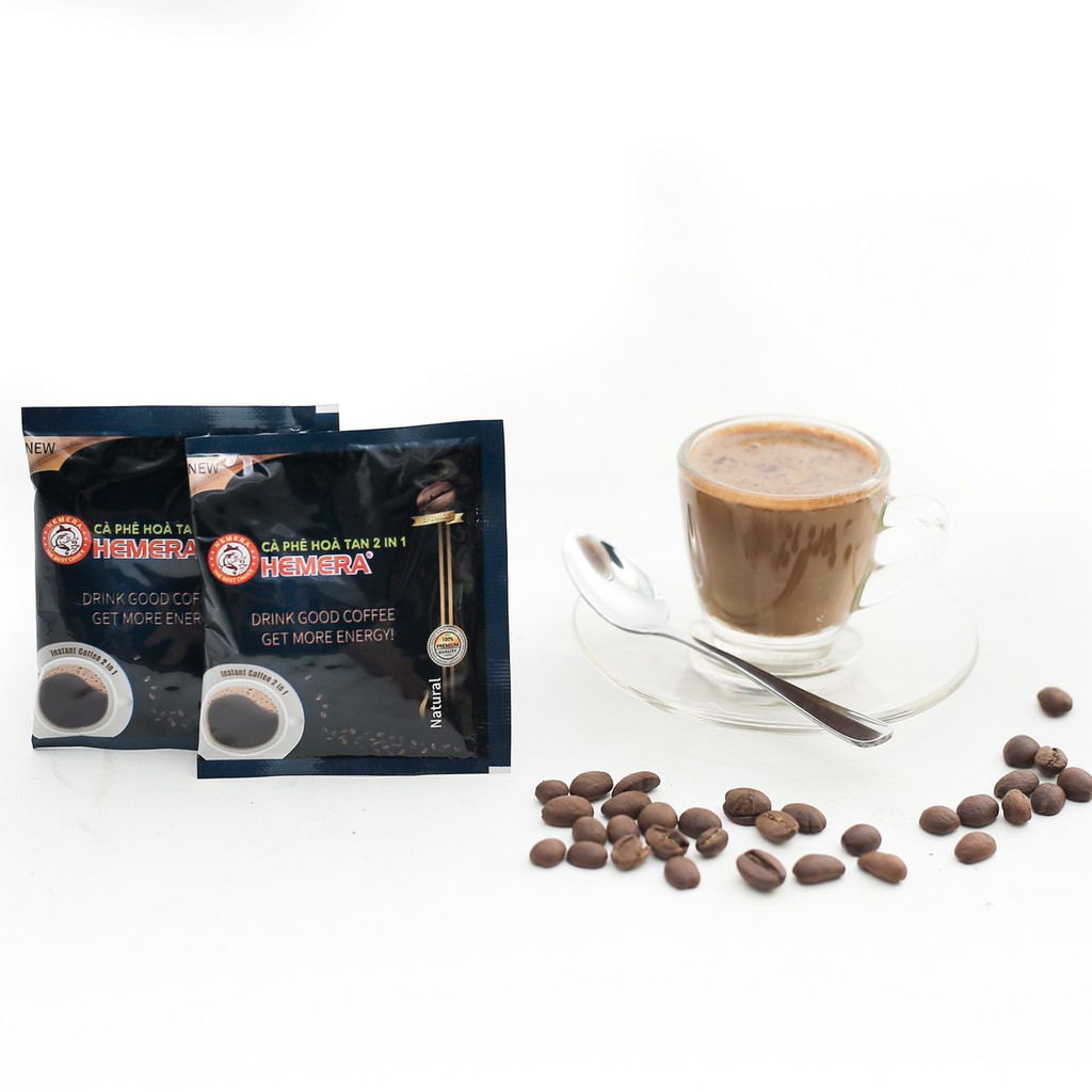 CÀ PHÊ HOÀ TAN ĐEN 2IN1 HEMERA (INSTANT COFFEE 2IN1) | BigBuy360 - bigbuy360.vn