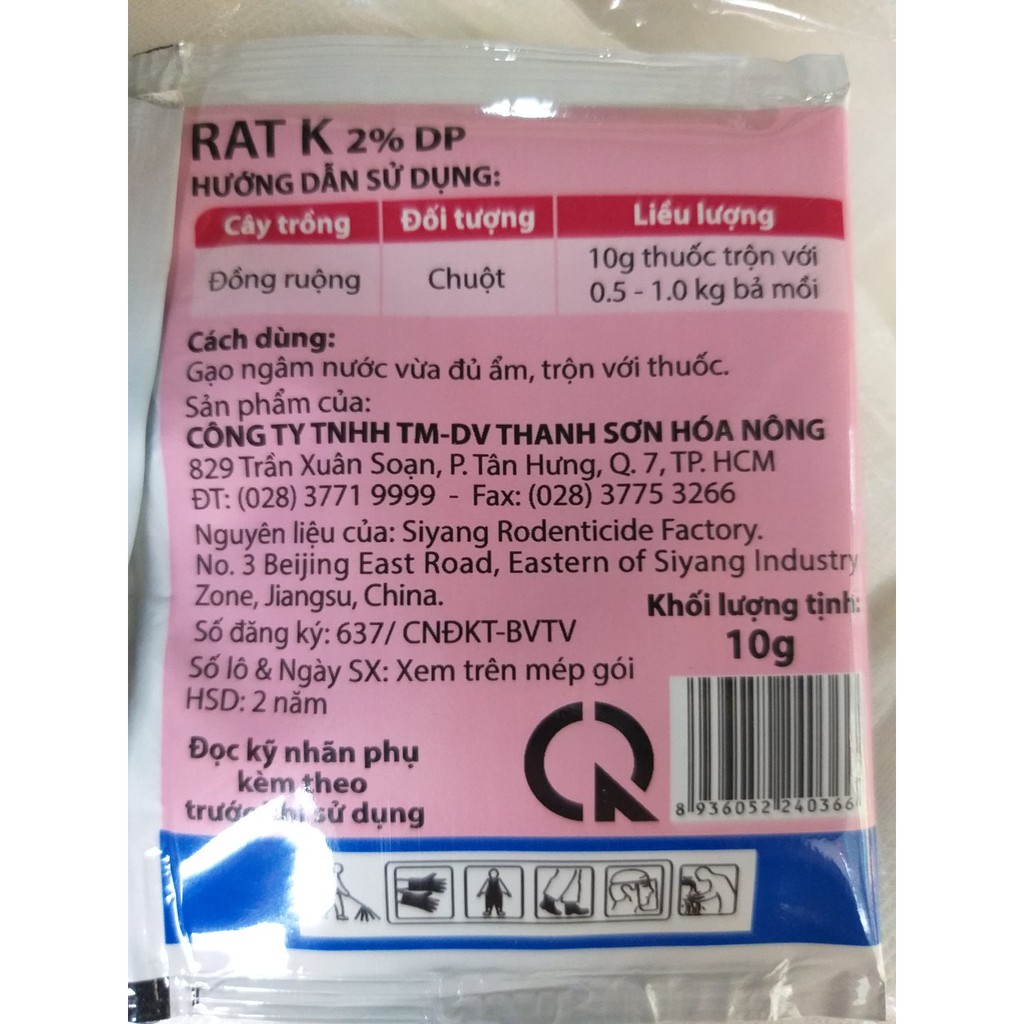 Thuốc Diệt Chuột RAT K 2% DP