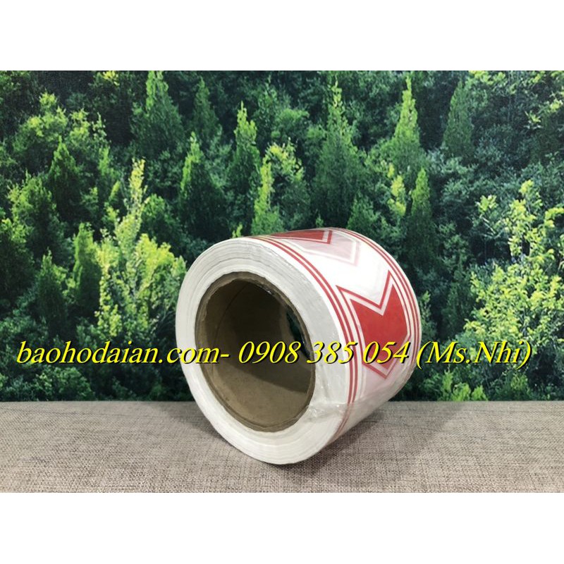 Băng rào cảnh báo khu vực cấm vào chất liệu nilong- Hình thật