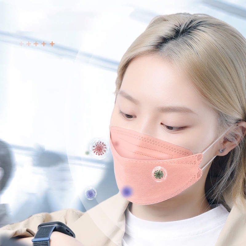 <Màu cam đất><Tái sử dụng>Khẩu trang oxit đồng dành cho người lớn KF94 chuẩn KN95 JSMT