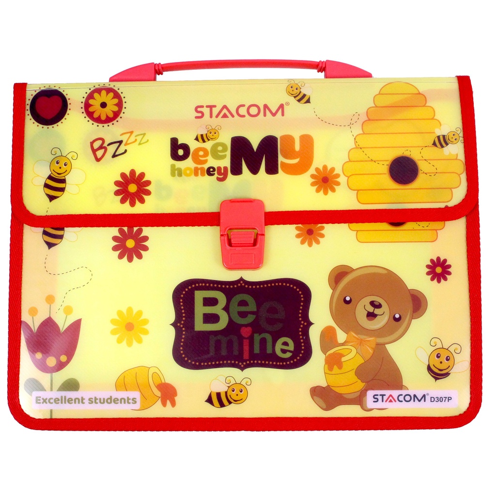 Cặp học thêm 2 ngăn có in họa tiết STACOM/D307P